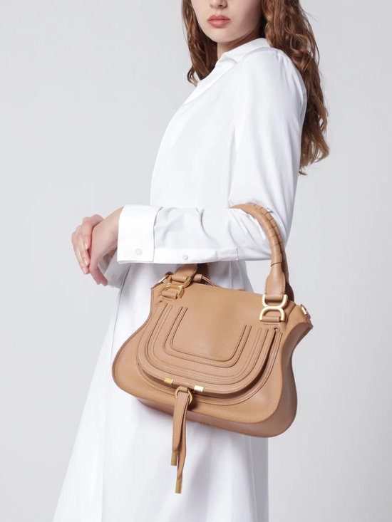 Chloe Handbags - Chloe mini Marcie bag. Leather Satchel with Gold Hardware